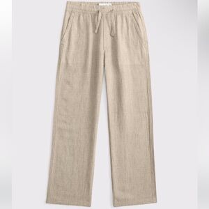 Abercrombie Kids Beige linen blend pants